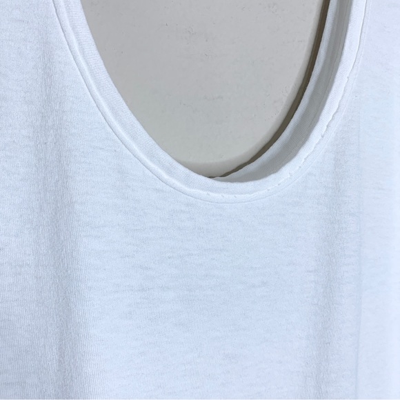 Frank & Eileen Heritage Jersey Tank Jumpsuit (Sz S) Drawstring Cropped White - Picture 4 of 12